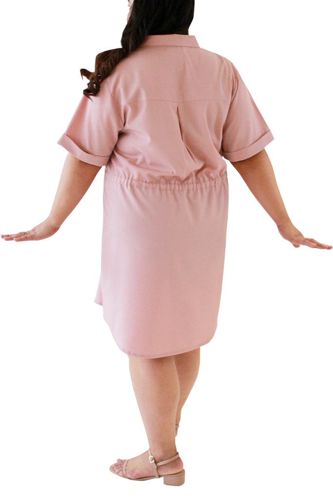 Collar Utility Dress (FDS-091)- Rose>>>>>Before: Php 2,299.75