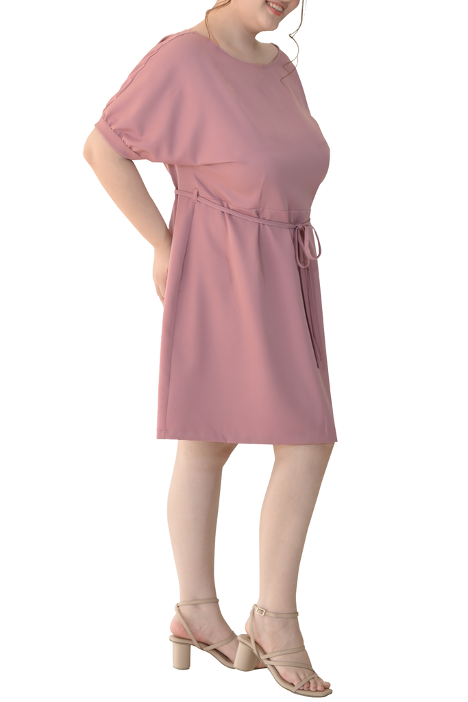 Boat Neck Dress (FDS-081)-Mauve>>>>>Before: Php 1,999.75